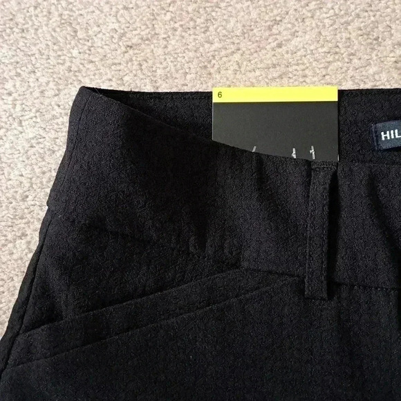 NWT Hilary Radley Black Pants Slim Leg Textured Stretch Size 6 Ankle-length Pant - Picture 4 of 11